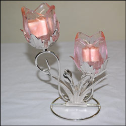 "Two Roses Design Candle Stand-008 - Click here to View more details about this Product